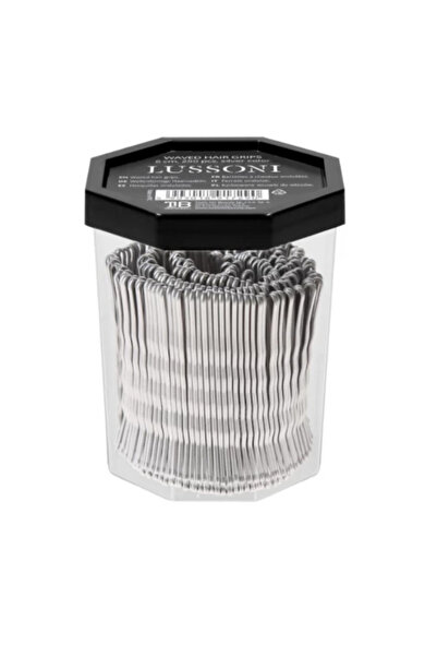 Lussoni Λαβές μαλλιών με κυματιστό ασημί χρώμα 6cm, συσκευασία των 250 τεμαχί...