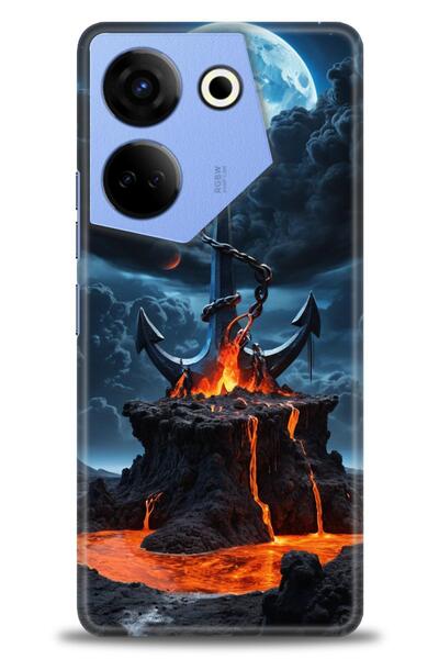 Rulet Aksesuar Tecno Camon 20 Pro 4g Compatible Hd Printed Silicone Case + Ce...