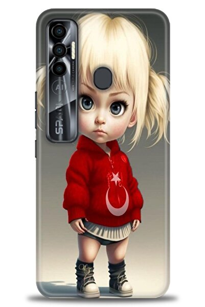 kılıfevreni غطاء متوافق مع هاتف Tecno Spark 7 Pro A+ Plus غطاء HD مطبوع - غطا...