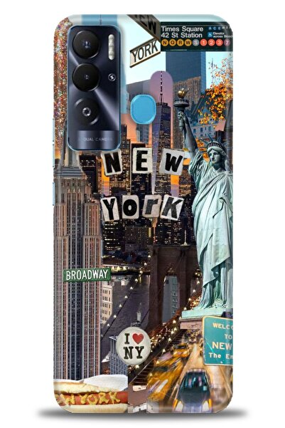 Rulet Aksesuar حافظة سيليكون HD مطبوع متوافقة مع هاتف Tecno Pova Neo + واقي ش...