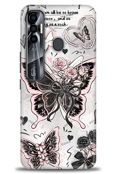 kılıfevreni غطاء متوافق مع هاتف Tecno Spark 7 Pro A+ Plus غطاء HD مطبوع - غطا...