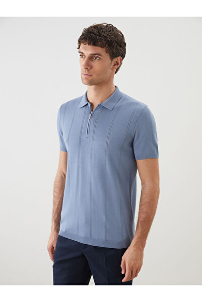 LC Waikiki سترة تريكو رجالية بأكمام قصيرة وياقة روبا من UZG STORE