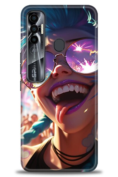 kılıfevreni غطاء متوافق مع هاتف Tecno Spark 7 Pro A+ Plus غطاء HD مطبوع - غطا...