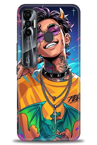 kılıfevreni غطاء متوافق مع هاتف Tecno Spark 7 Pro A+ Plus غطاء HD مطبوع - غطا...