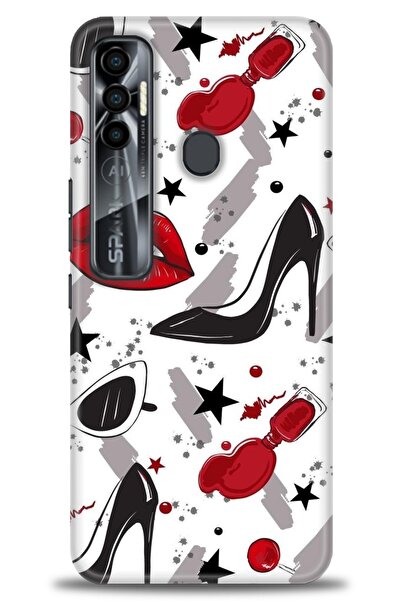 kılıfevreni غطاء متوافق مع هاتف Tecno Spark 7 Pro A+ Plus غطاء HD مطبوع - غطا...