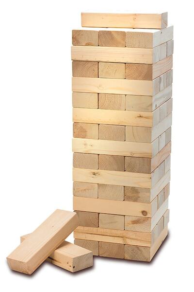 OMZ ألعاب تعليمية لعبة أبينيم جينغا 100% طبيعية / 54 قطعة لعبة للأطفال البنات...