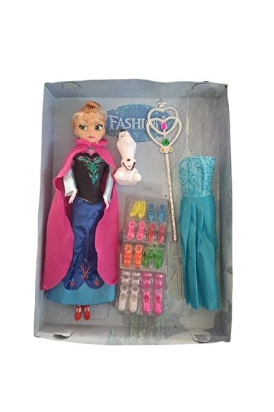 paraply Öğretici Oyuncaklar Karlar Ülkesi Anna Şarkı Söyleyen Bebek Ve Elsa Kıyafeti Toplam 32 Parça Eşyalı