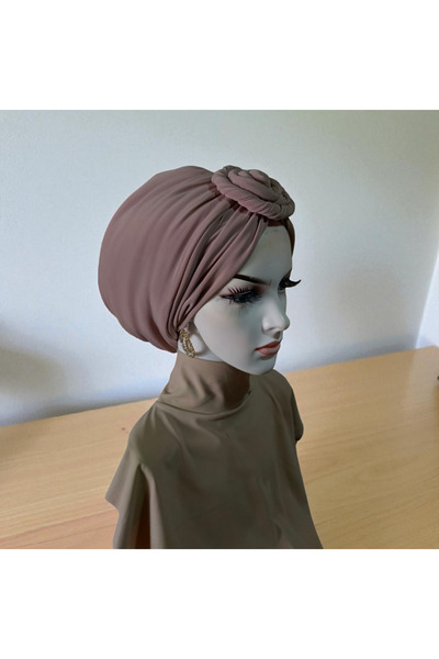 Balbaytesettur Bej gül detayli dolgulu bone