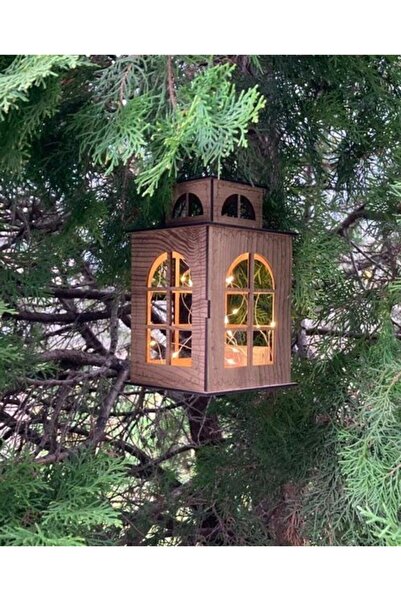 OMZ ألعاب تعليمية، حامل شموع خشبي مزخرف مع ضوء LED وظيفي بطول 2 متر، مناسب لل...