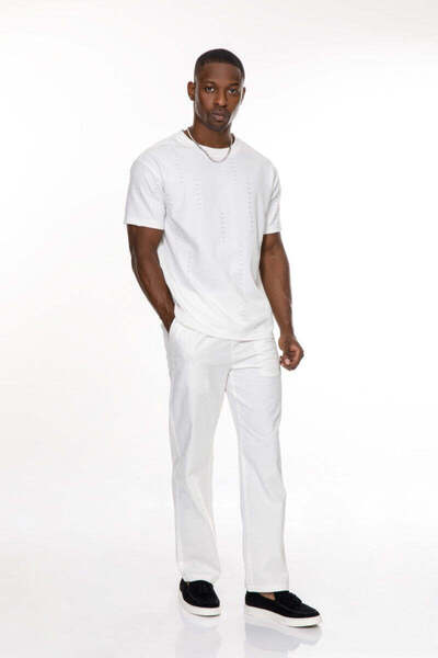 Jeanspro JEANS PRO White Loose Fit Chino Pants