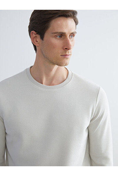 LC Waikiki Hanorac pentru bărbați cu gât rotund bej