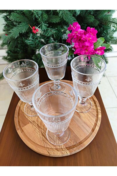 Madame Coco طقم كؤوس نبيذ أبيلي 4 قطع - 300 مل - شفاف - 4 قطع