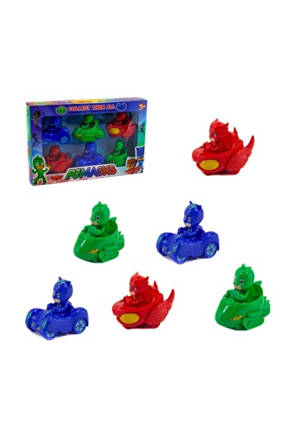 OMZ ألعاب تعليمية، مجموعة شخصيات بي جي ماسك من 6 قطع مع سيارة، 6 شخصيات بطول ...