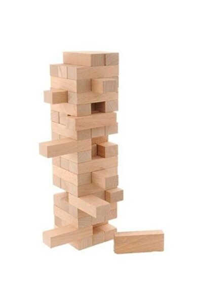 NEWBRENDHOME لعبة تعليمية للأولاد، لعبة جينجا الخشبية للتوازن، 54 قطعة، لعبة ...