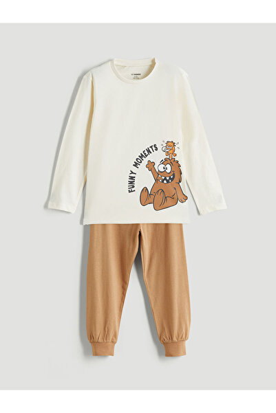 LC Waikiki بدلة بيجامة للأولاد من إكرو مطبوع من متجر غوليس