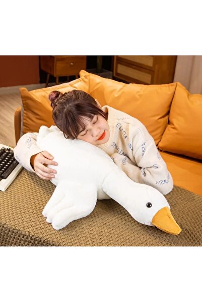 OEM Plush Toy, Goose, Pillow Type, White, 90 cm