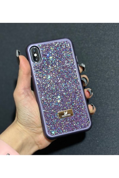 HYPERSOFT Iphone Xs Max (6.5 inç) Uyumlu Parlak Pırlanta Taşlı Elmas Işıltılı...