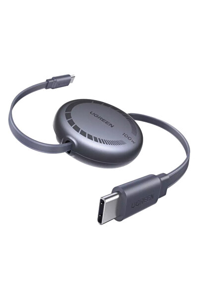 Ugreen Nexode Cable Retractable USB-C to USB-C 1m 100W - Gray