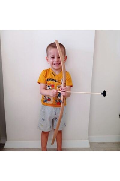 SPOR35 Kız Erkek Çocuk Eğlenceli Oyuncaklar Iskender Ok Yay Seti 1 Yay 3 Ok V...