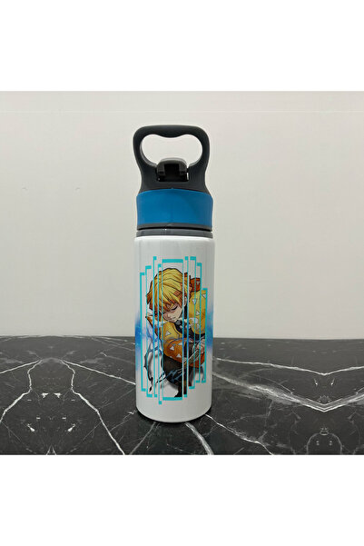 Define Moyas Demon Slayer Zenitsu Cold Water Bottle with Straw