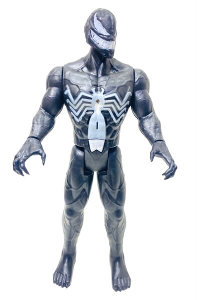 ÇEŞİT SEPETİM Children's Developmental Toys Spider-Man Venom Toy with Light and Sound 30cm Figure Spider-Man Black Girl E