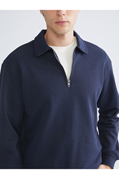 LC Waikiki Λαμπερές επιλογές από το Shining Store |   Ανδρικό χοντρό φούτερ με λαιμόκοψη πόλο