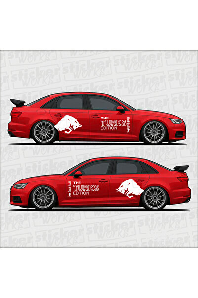 Sticker Works ملصق ريد بول إصدار التركين - مجموعة ملصقات جانبية للسيارة
