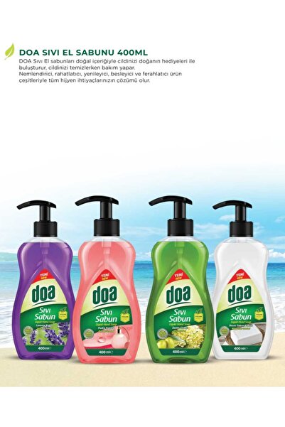 ALGYŞR DOA SIVI EL SABUNU PUDRA,LAVANTA,BEYAZ SABUN&ZEYTİN ÇİÇEĞİ KOKULU 400ML