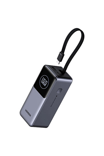 Ugreen Nexode PowerBank Built-in Cable USB-C and USB Ports 20000mAh 130W - Gray