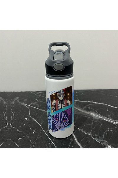 Define Moyas Demon Slayer Akaza Cold Water Bottle with Straw