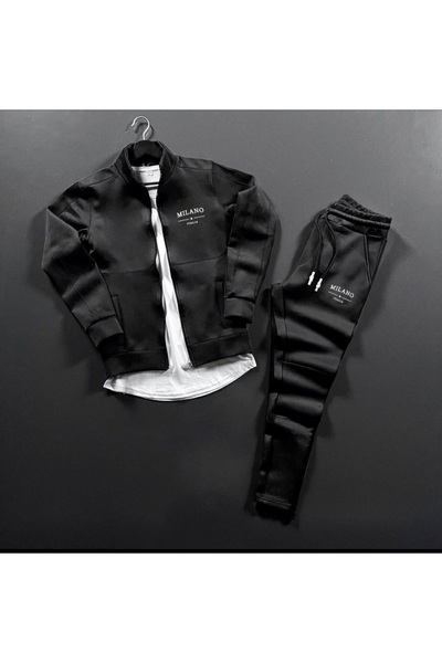 NOFLEN Чорний костюм з високим коміром Milano Scuba