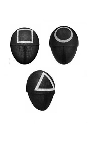 NEWBRENDHOME Eğitici Erkek Çocuk Oyuncak Squid Game Maske 3 Lü Set Oyuncu Yüz...