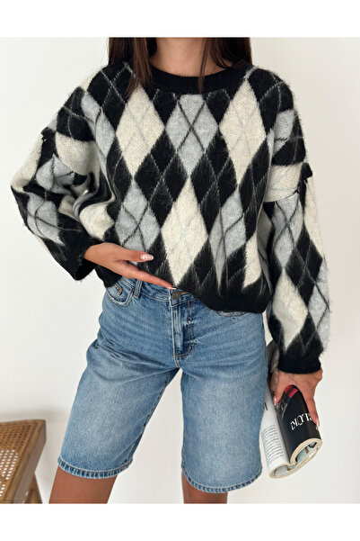 sportiness Πουλόβερ με μαλακή υφή με σχέδιο μπακλαβά