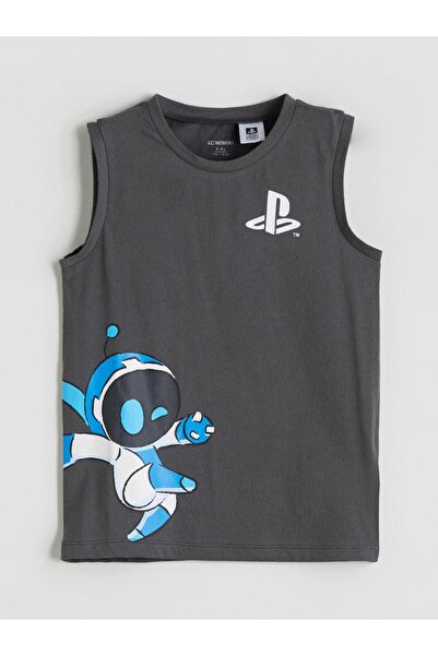 LC Waikiki Seray Yeni Sezon Bisiklet Yaka PlayStation Baskılı Erkek Çocuk Atlet