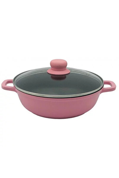 Voyager Pink pot with heat-resistant glass lid 24 cm