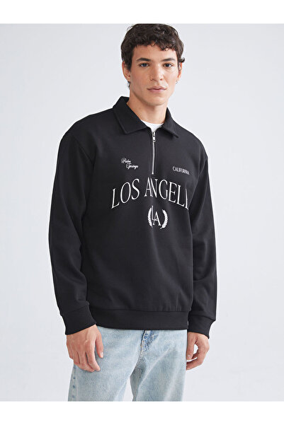 LC Waikiki Λαμπερές επιλογές από το Shining Store |   Ανδρικό χοντρό φούτερ με στάμπα της Καλιφόρνια