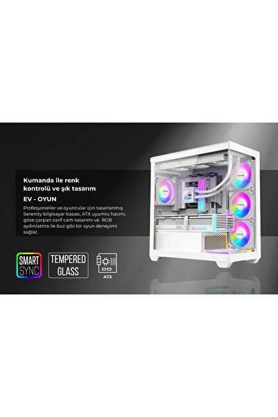 RAMTECH BİLGİSAYAR RS X10 Ryzen 7 5700x 32Gb 1Tb M.2 RTX5060 24'' 180Hz Sıvı Soğutmalı Masaüstü Oyuncu Bilgisayarı