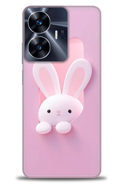 realme حافظة A+ Plus متوافقة مع شبكة الجيل الرابع C55 + واقي شاشة سيراميك غير...