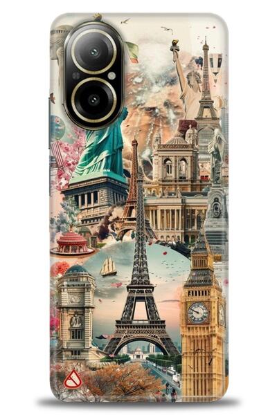 realme حافظة A+ Plus متوافقة مع 12 Lite 4G + واقي شاشة سيراميك غير قابل للكسر...