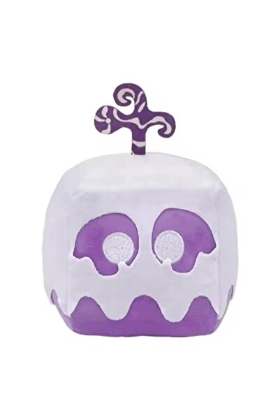 MASHASHOP Plush Toy, Blox Fruits Anime Game, Dough, Light Purple/White, 15 cm
