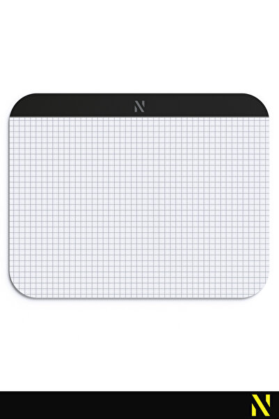 nilizma Black Colored Checkered Notebook Pattern Mouse Pad -23X19 Cm- Ergonomic Mouse Pad with Non-Slip Base