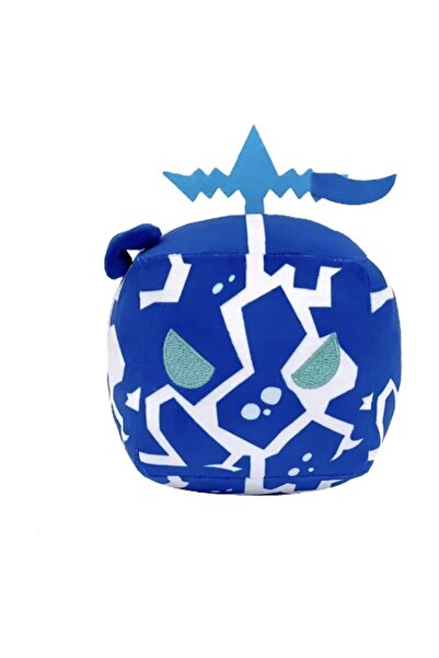MASHASHOP Jucărie de pluș, joc anime Blox Fruits, Quake, albastru deschis/alb, 15 cm