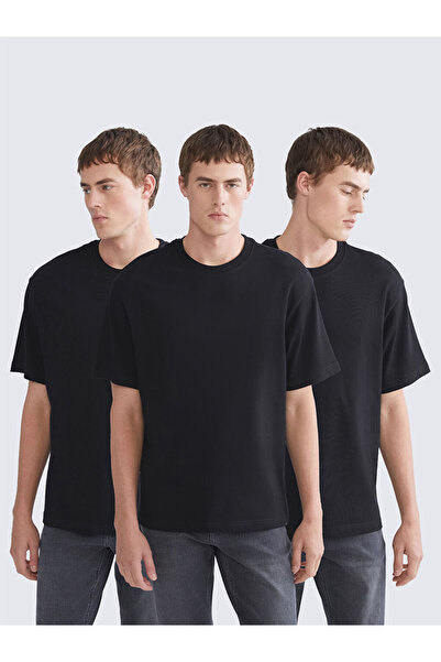 LC Waikiki Πακέτο ανδρικών μπλουζών με κοντό μανίκι με λαιμόκοψη