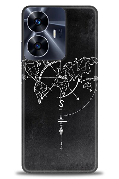 realme حافظة A+ Plus متوافقة مع شبكة الجيل الرابع C55 + واقي شاشة سيراميك غير...