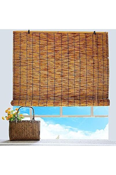 genric FFD Bamboo Blind with Roller Window Curtain Blind For Home Bamboo Shades Light Filtering 120x200cm