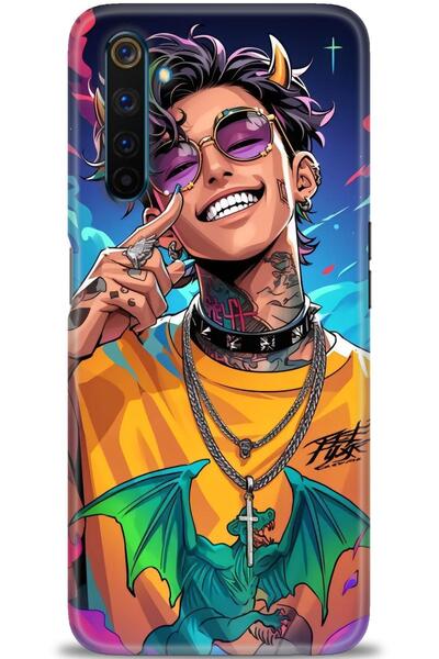 realme حافظة متوافقة مع 6 برو A+ بلس + واقي شاشة سيراميك غير قابل للكسر - 259