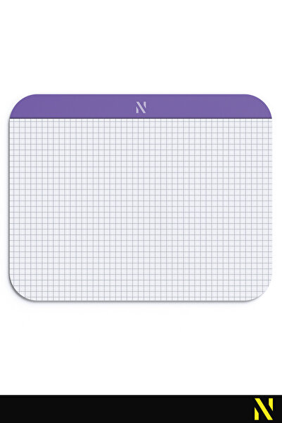 nilizma Purple Color Checkered Notebook Pattern Mouse Pad -23X19 Cm- Ergonomic Mouse Pad with Non-Slip Base Mousepad