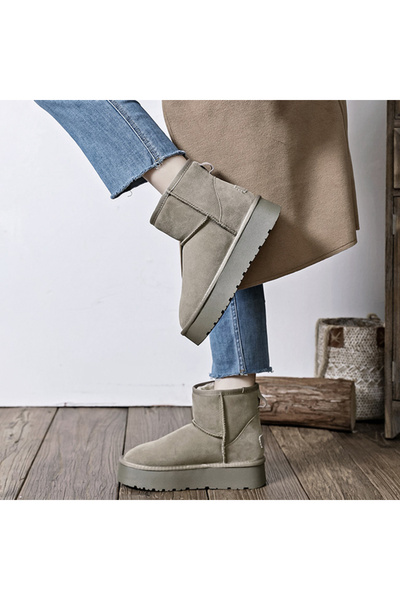 SOFILINE Ghete taupe din piele JB1925 117