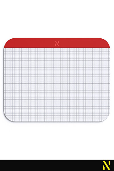 nilizma Red Color Checkered Notebook Pattern Mouse Pad 23X19 cm Ergonomic Mouse Pad with Non-Slip Base Mousepad