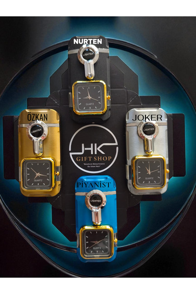 HK GİFT SHOP KİŞİYE ÖZEL ÇİFT FONKSİYONLU SAATLİ ÇAKMAK